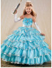 Beaded Organza Tiered Luxury Flower Girl Dress With Jacket